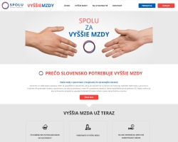 Web pre stranu SPOLU venujúci sa vyšším mzdám pre ľudí